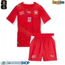 Maglie da calcio Svizzera Granit Xhaka #10 Prima Maglia Bambino Mondiali 2026  Manica Corta (+ Pantaloni corti)